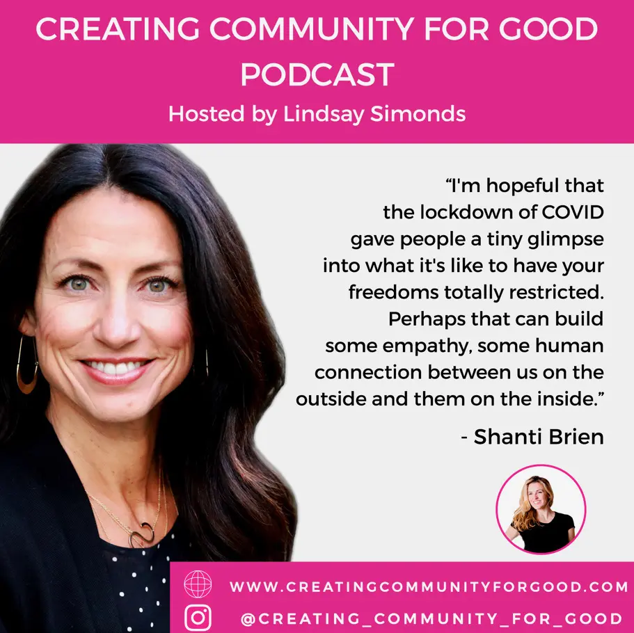 Podcast promotion with quote and host image.